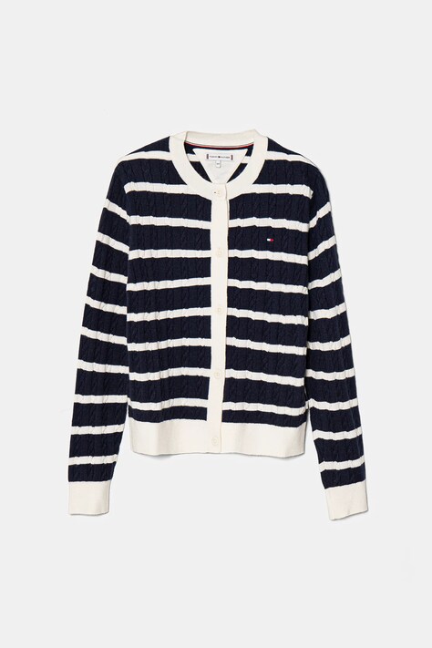 Дитячий кардиган Tommy Hilfiger колір синій KG0KG08467
