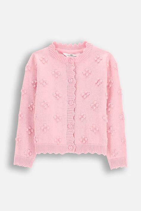 Coccodrillo cardigan bebe culoarea roz, NOSTALGIC MEADOW GIRL NEWBORN