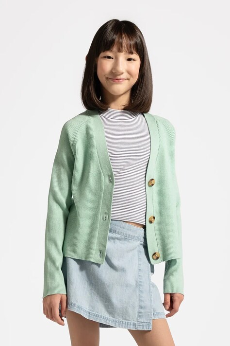 Coccodrillo cardigan culoarea turcoaz, light, HOLIDAY SPLASH GIRL JUNIOR