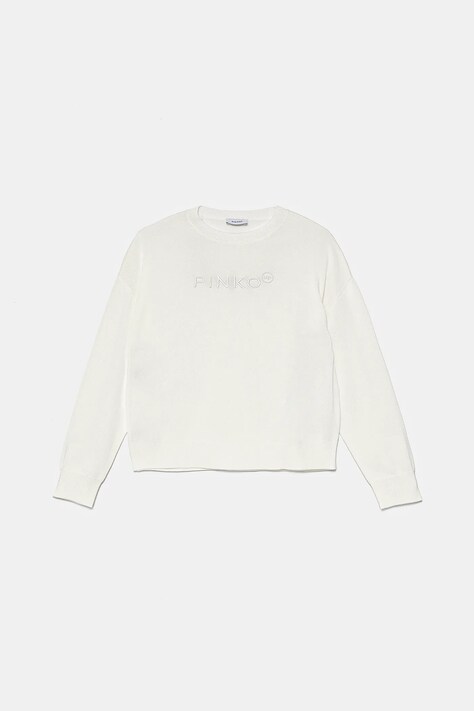 Pinko pulover copii culoarea alb, light, KFMA007.C.FL073