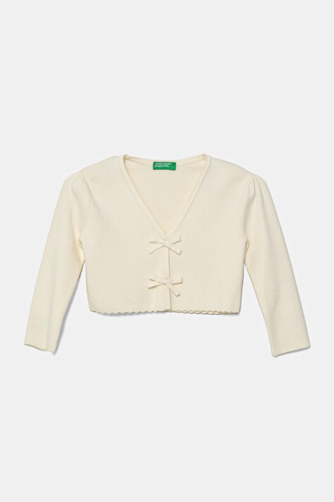 United Colors of Benetton kardigan dziecięcy kolor beżowy lekki 1W25G600F
