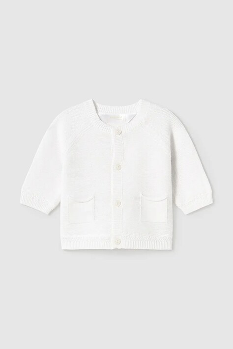 Mayoral Newborn cardigan din bumbac pentru bebeluși culoarea alb, light, 1393