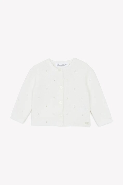 Tartine et Chocolat cardigan din bumbac pentru bebeluși culoarea alb, light, CA18010