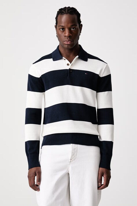 Tommy Jeans Svetr pánský bavlněný námořnický DM0DM20304