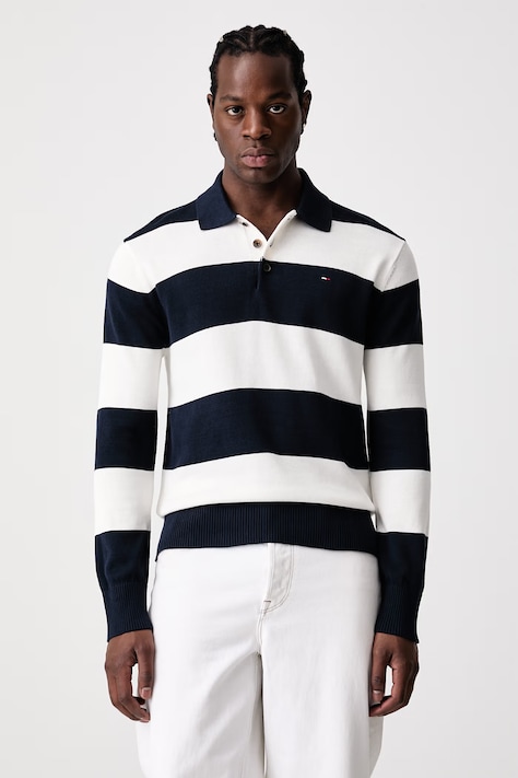 Tommy Jeans Svetr pánský bavlněný námořnický DM0DM20304
