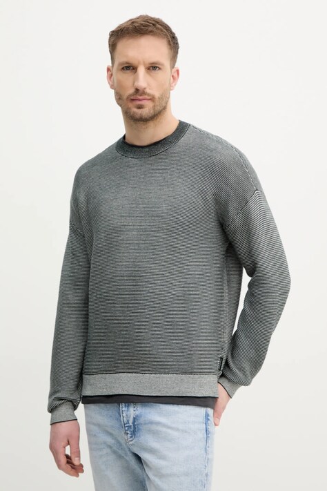 Armani Exchange pulover de bumbac barbati, culoarea verde, XM000183 AF11960