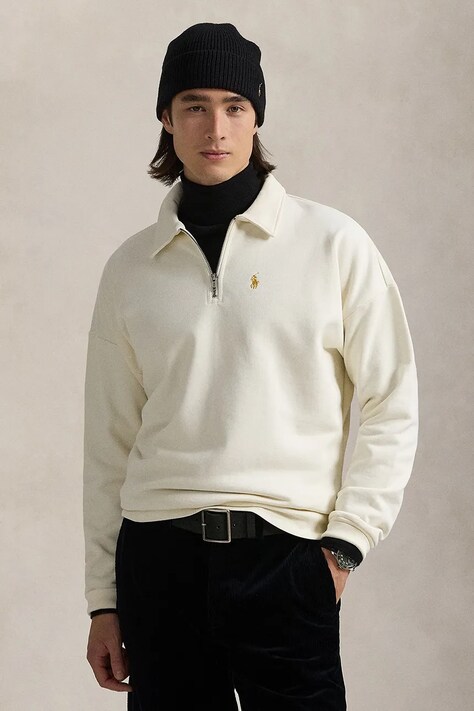 Βαμβακερό πουλόβερ Polo Ralph Lauren χρώμα: μπεζ, 710961601