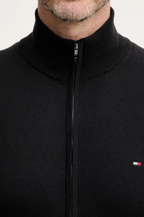 Tommy Hilfiger sweter bawełniany kolor czarny MW0MW36517