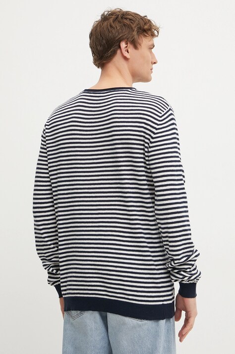 Светр з домішкою льону Pepe Jeans LAYNE STRIPES — SS25-SWM044, темно-синій — фото 3