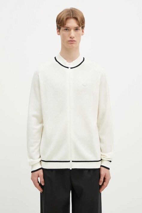 adidas Originals woolen cardigan Premium Cardigan beige color JD3402