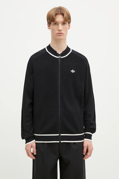 adidas Originals woolen cardigan Premium Cardigan black color JD3403