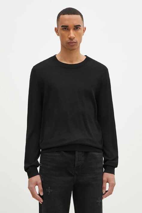 Vlněný svetr Paul Smith pánský, černá barva, lehký, M1R-238Z-P02093