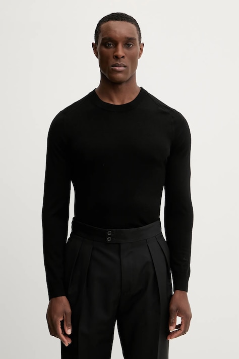 Vlněný svetr Paul Smith pánský, černá barva, lehký, M1R-238Z-P02093