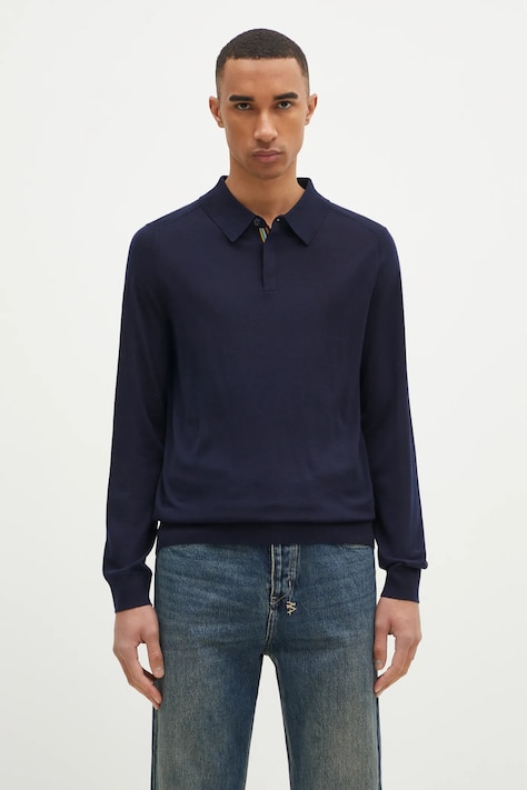 Paul Smith sweter wełniany męski kolor czarny lekki M1R-241Z-P02093