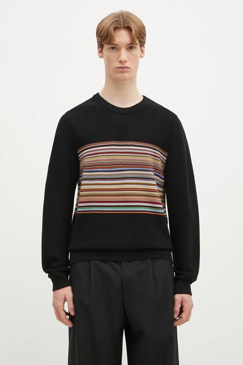 Paul Smith pulover de lână bărbați, culoarea negru, light, M1R-253Z-P02589