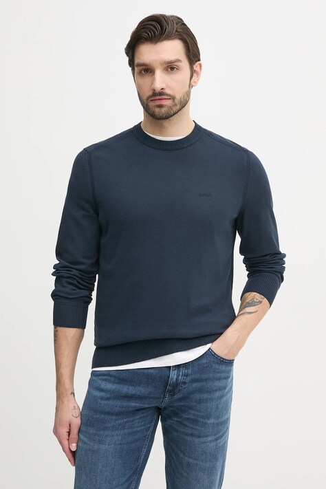 BOSS Orange pulover barbati, culoarea albastru marin, light, 50508766