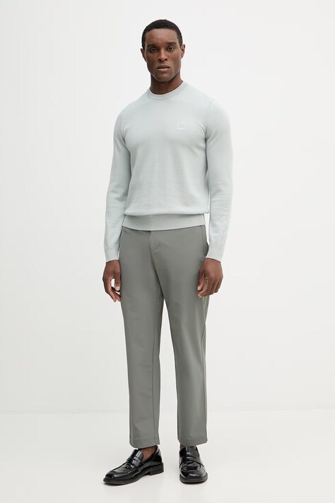 BOSS Orange sweter z domieszką wełny Kanovano_S męski kolor szary lekki 50527583