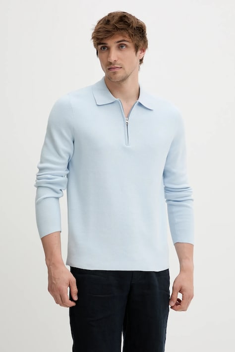 Samsoe Samsoe sweter SAGUNA męski kolor niebieski M25100013