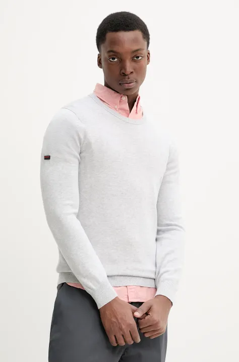 Superdry sweter męski kolor szary lekki M6110667A-JAR