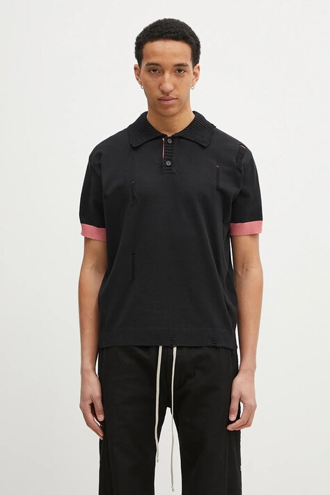 Πουλόβερ Andersson Bell Damaged Polo χρώμα: μαύρο, atb1243m