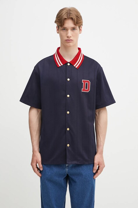 Drôle de Monsieur koszula La Chemise Drule Sport męska kolor granatowy relaxed G-SH221-PL160-NY