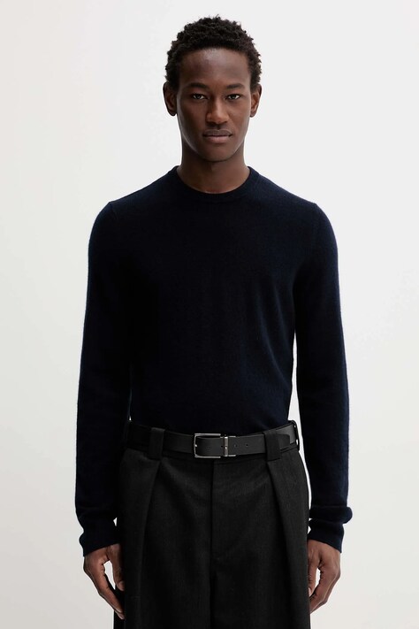 FROM FUTURE sweter kaszmirowy kolor granatowy lekki MPR00051
