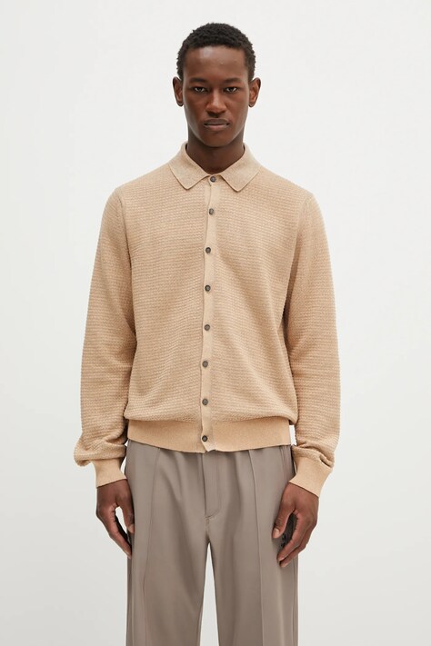 Paul Smith cardigan cu amestec de in culoarea bej, M1R-258Z-P02681