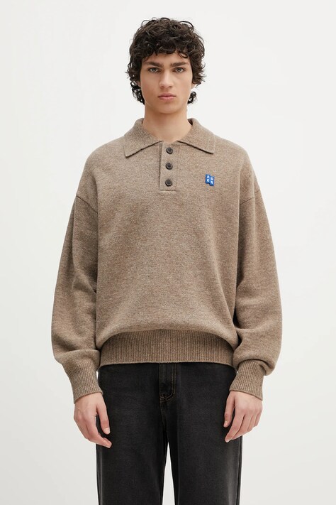 Вовняний светр Ader Error Apparel-Top колір коричневий  BO42FYKT0102BG