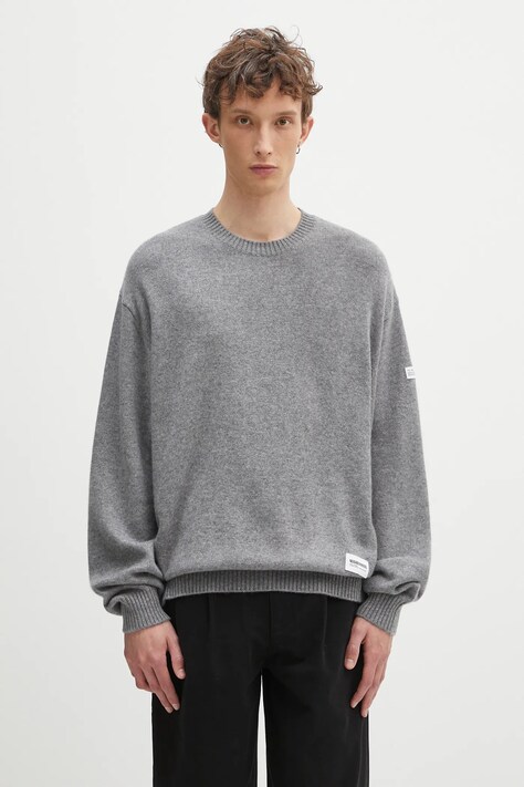 Кашемировый свитер NEIGHBORHOOD Cashmere Crewneck Sweater цвет серый  242NGNH.KNM01