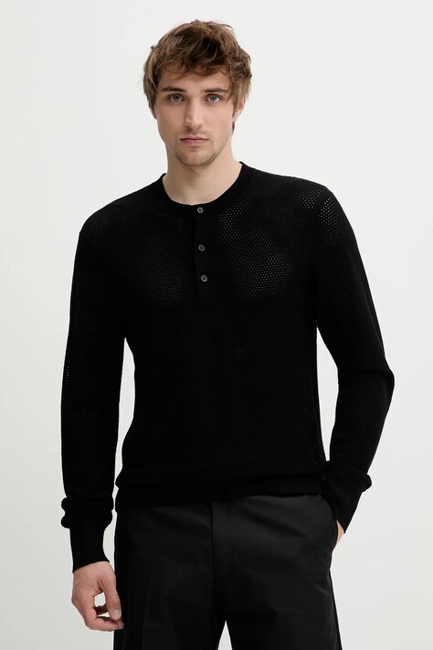 Filippa K sweter męski kolor czarny lekki 31462