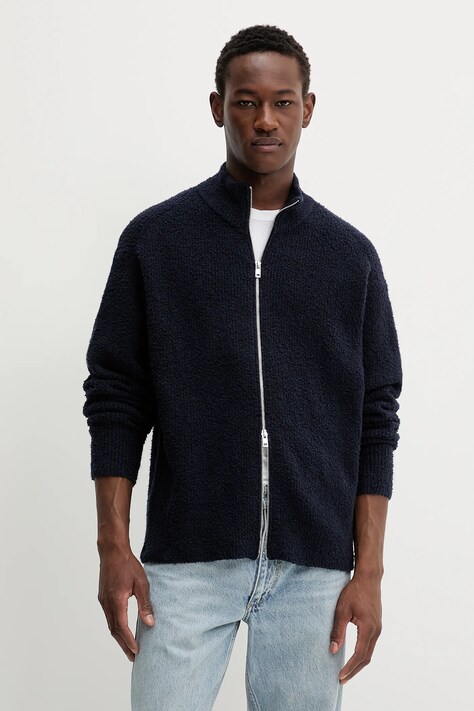 Filippa K cardigan culoarea bleumarin, 31464