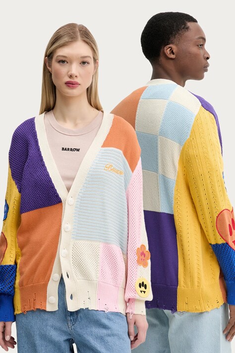 Хлопковый кардиган Barrow цвет бежевый S5BWUACA078