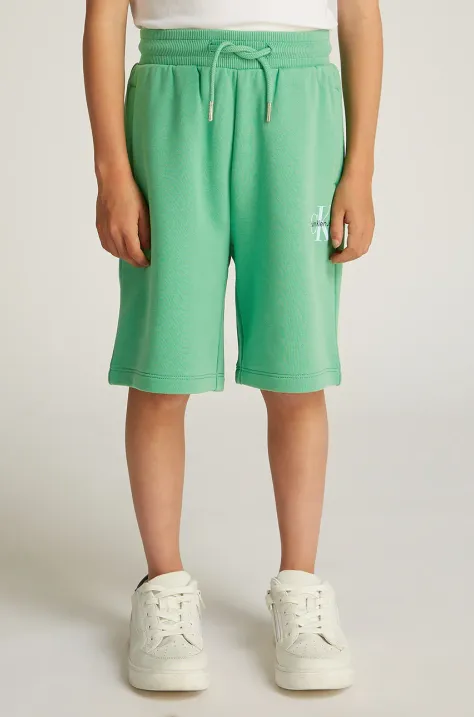 Calvin Klein Jeans pantaloni scurți din bumbac pentru copii 0 culoarea verde, IU0IU00578