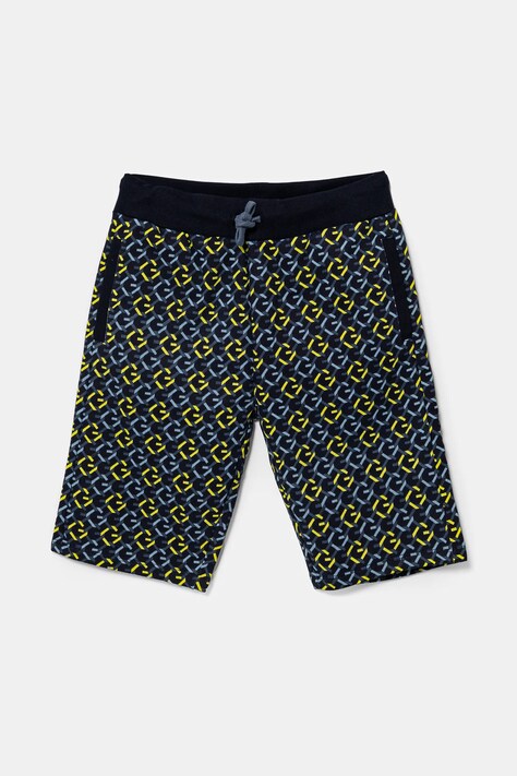 Guess pantaloni scurți din bumbac pentru copii culoarea albastru marin, talie reglabila, L5RD02 KA6R4