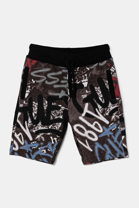 Guess pantaloni scurți din bumbac pentru copii talie reglabila, N5RD02 KA6R4