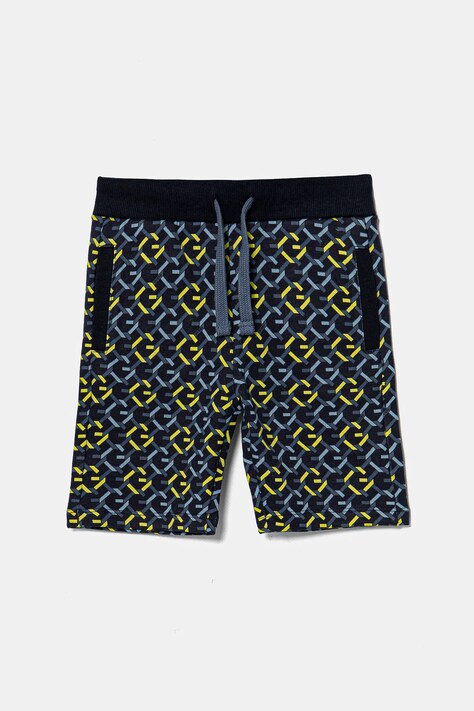 Дитячі бавовняні шорти Guess колір синій регульована талія N5RD07 KA6R4