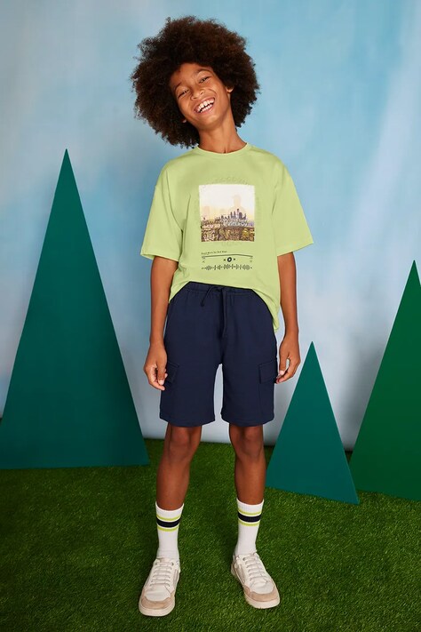 Дитячі шорти Mayoral колір синій регульована талія 6211