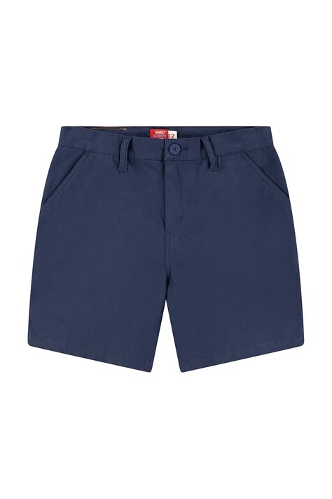 Детски къси панталони Levi's XX AUTHENTIC CHINO SHORTS в тъмносиньо с регулируема талия 8EM375