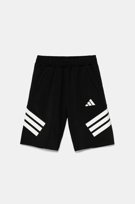 adidas pantaloni scurti copii culoarea negru, talie reglabila, JJ1166