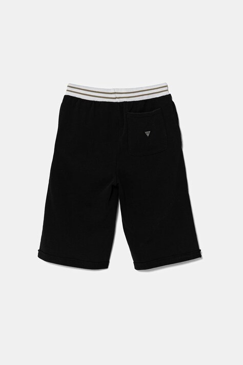 Παιδικό βαμβακερό σορτς Guess χρώμα: μαύρο, L5GD12 KA6R4
