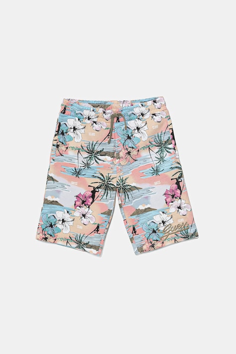 Guess szorty bawełniane dziecięce kolor multicolor regulowana talia L5GD13 KA6R4