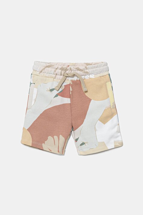 Guess pantaloni scurți din bumbac pentru copii culoarea bej, talie reglabila, N5GD05 KA6R4
