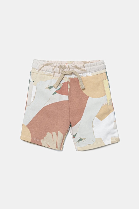 Guess pantaloni scurți din bumbac pentru copii culoarea bej, talie reglabila, N5GD05 KA6R4