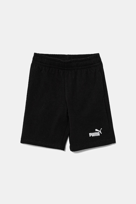 Дитячі бавовняні шорти Puma ESS No. 1 Logo Jersey Shorts колір чорний 684919