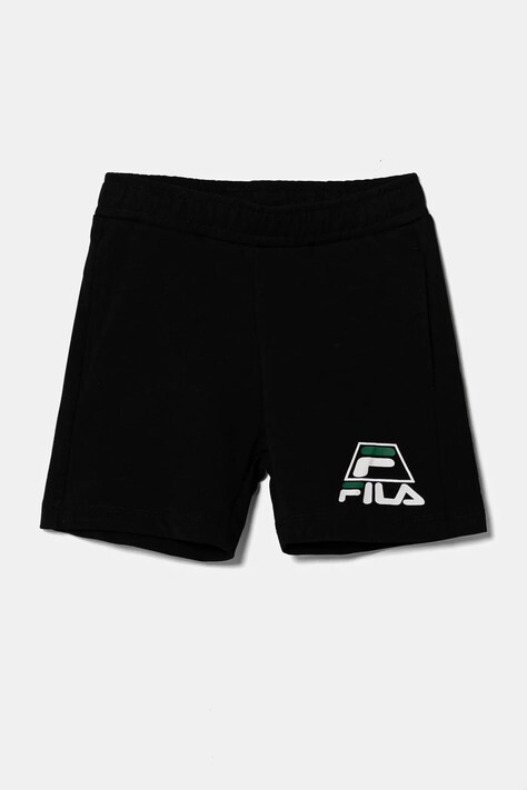Fila pantaloni scurti copii LEENDE culoarea negru, talie reglabila, FAK0415