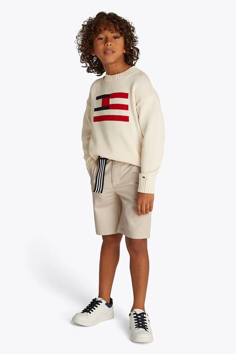 Tommy Hilfiger pantaloni scurți culoarea bej, KB0KB09474