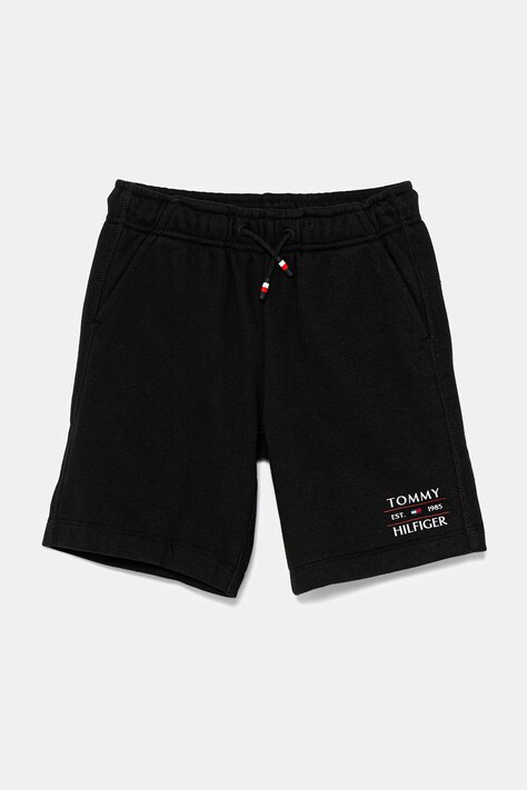 Tommy Hilfiger szorty dziecięce kolor czarny regulowana talia KB0KB09481
