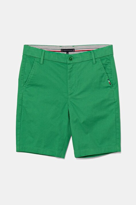 Tommy Hilfiger pantaloni scurți copii culoarea verde, KB0KB09641