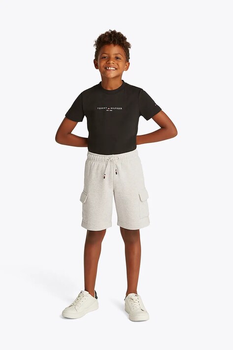 Tommy Hilfiger pantaloni scurti copii culoarea alb, talie reglabila, KB0KB09659