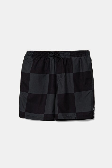 Vans pantaloni scurți de baie copii Primary Checkerboard culoarea negru, talie reglabila, VN000MJYKOU1